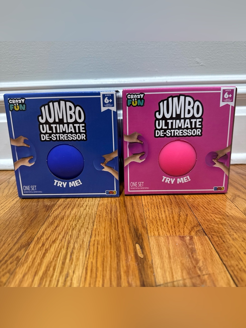 2 Jumbo Ultimate De-Stressor - Blue AND Pink